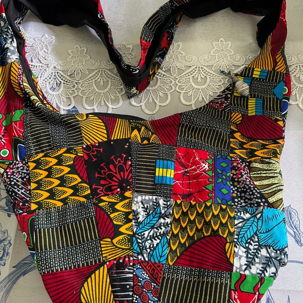 Boho Hippie Sling bag Patchwork Crossbody Purse Fair Trade Grain of Rice Project